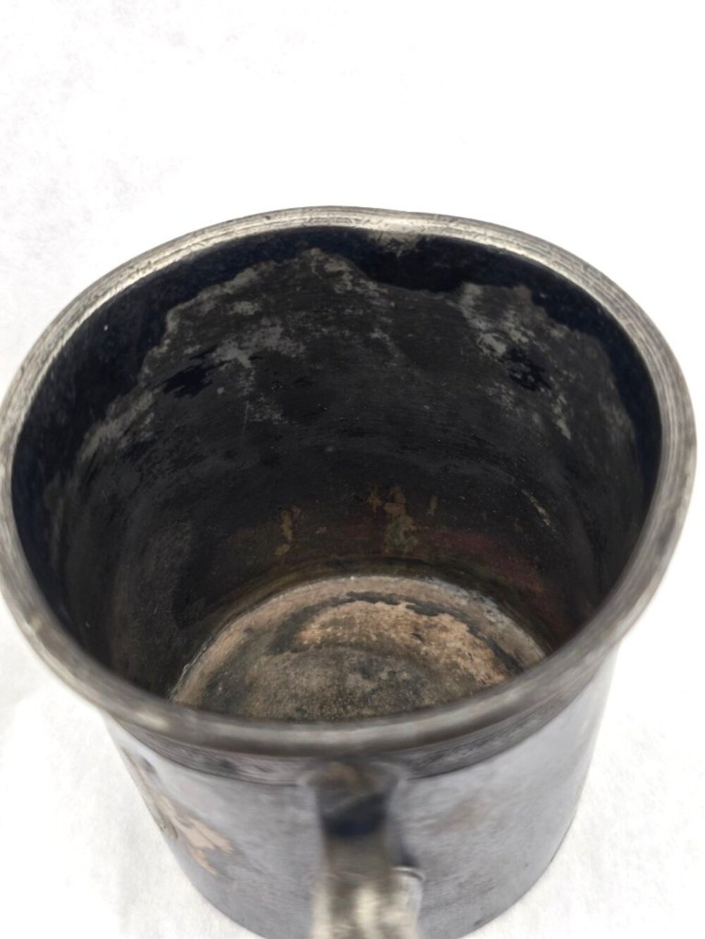 Antique Rockford Silverplate Co. Baby Cup Ornate Gothic Engraving Patina - Picture 7 of 15